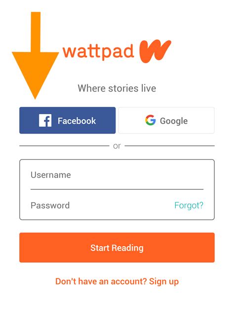 wattpad log in